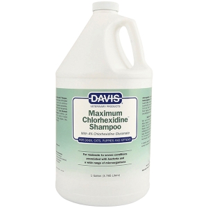 Davis Maximum Chlorhexidine Shampoo ДЕВІС МАКСИМУМ ХЛОРГЕКСИДИН дерматокосметичний шампунь з 4% хлоргексидином для собак і котів із захворюваннями шкіри та шерсті