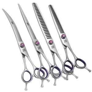 Професійний набір ножиць V.D. Family 7.0″ (4 шт) для салонного грумінгу тварин