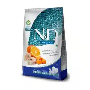 Farmina N&D Ocean Grain Free Cod, Pumpkin & Orange Adult Medium & Maxi